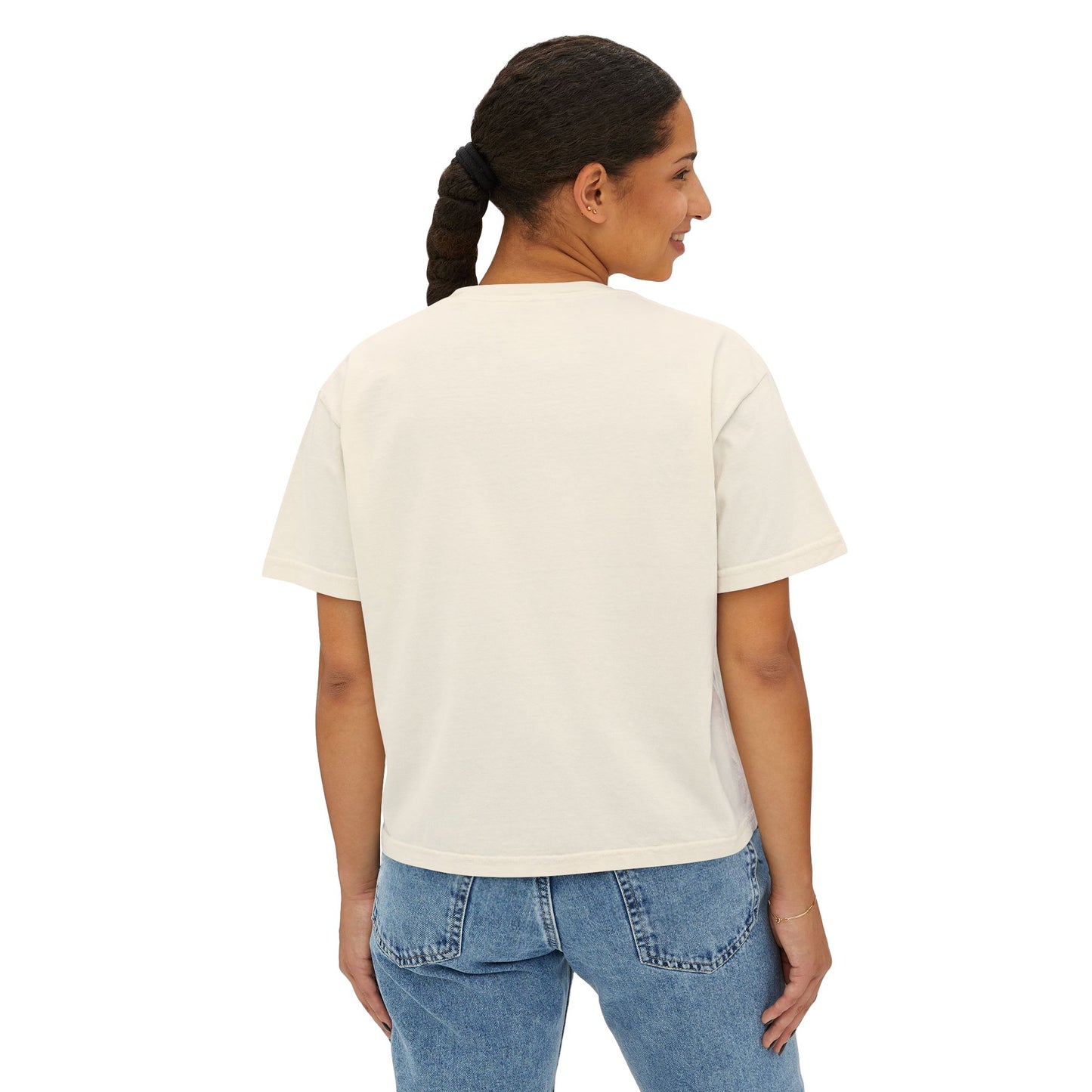 💗Boxy Tee -AMNSE character Freya Hidalgo Tshirt in Ivory and Buttery - Everyday Wear